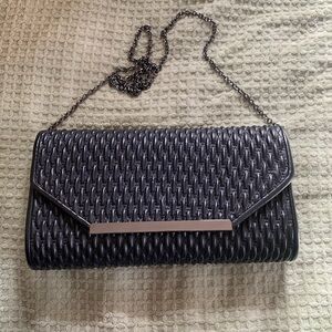 Black rattan clutch